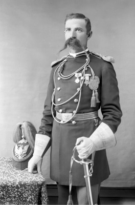 Lt. Edward Settle Godfrey in dress uniform, photograph taken 1874-6,
