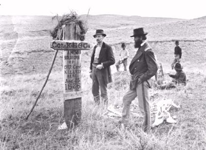 Grave marker of Capt Keogh on Little Big Horn battlefield