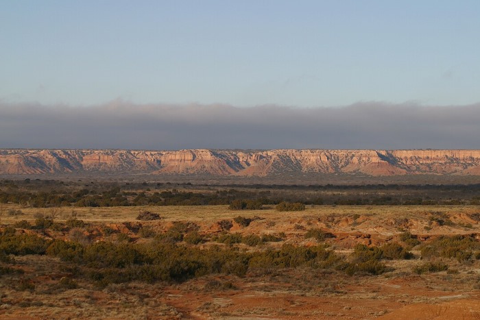 Llano Estacado escarpment from the east